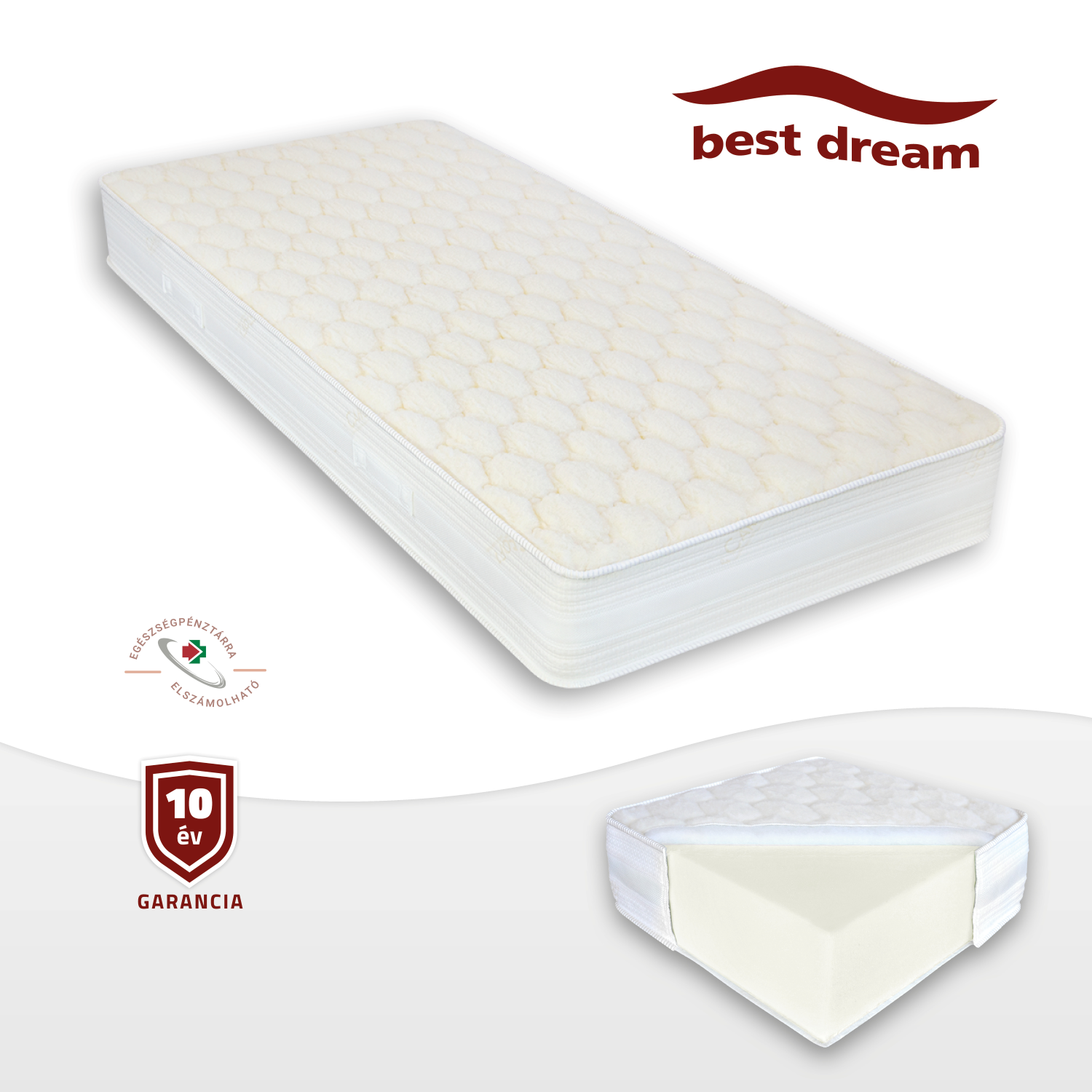 Best Dream Wools matrac banner, 10 év garancia