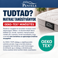 Pentele matracokoeko-tex tanúsítvány